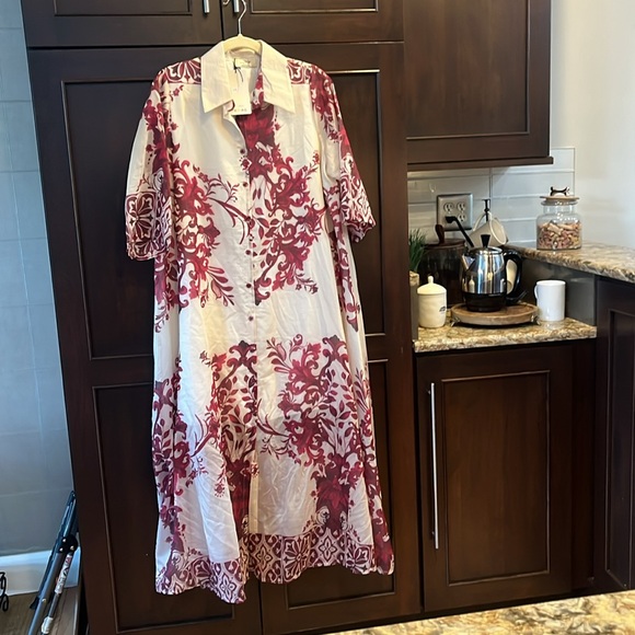 Chic Floral Button maxi dress made in Italy - Picture 2 of 4